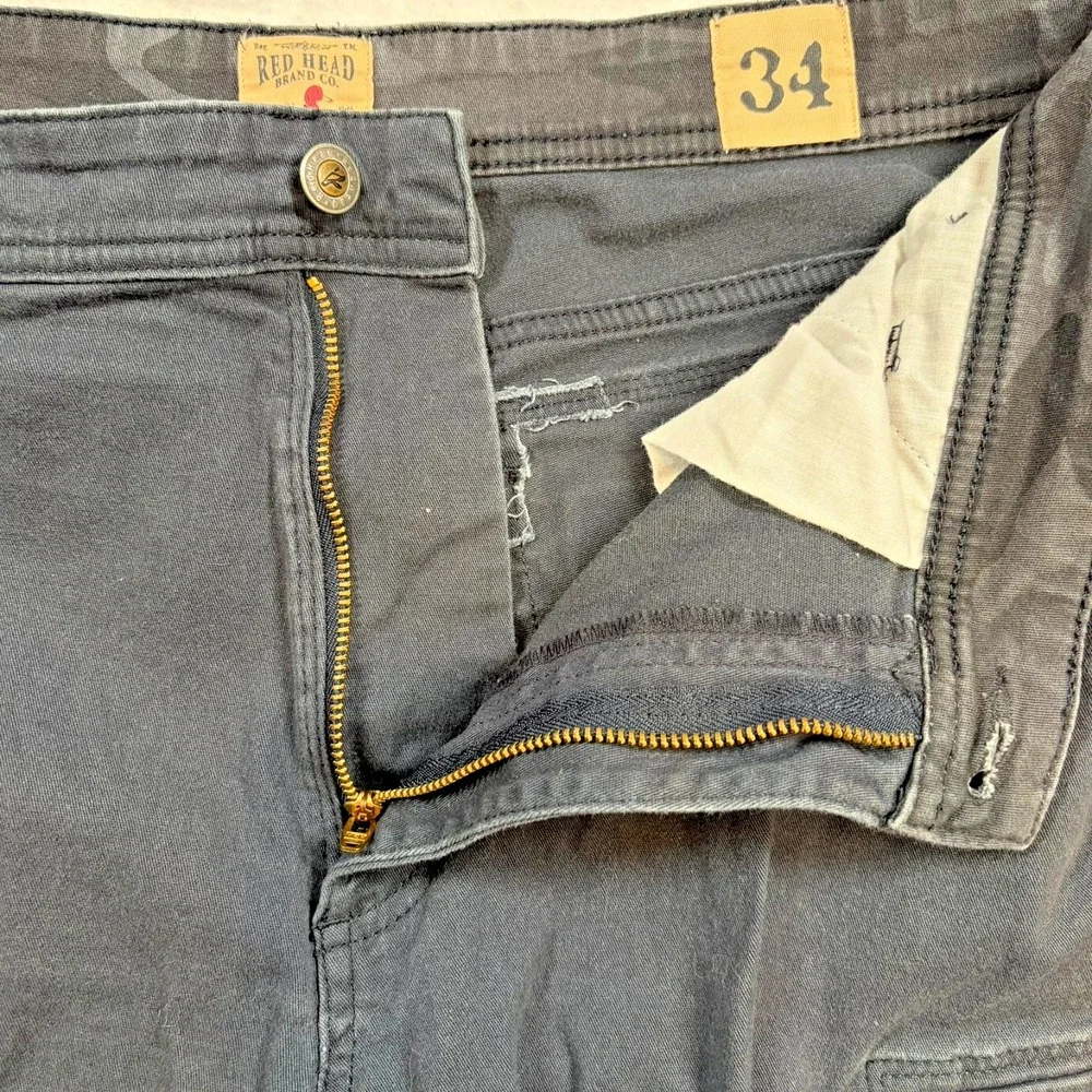 RedHead Cargo Shorts Mens 34 Navy Blue Cotton Twill Multi-Pocket Outdoor Casual‎